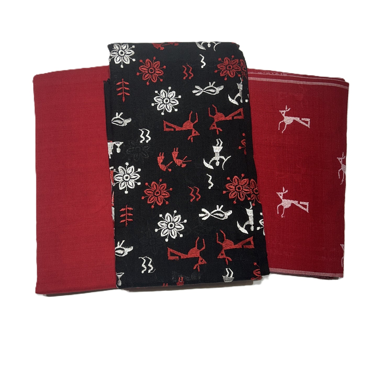 Odisha Handloom Doll design cotton unstitched dress material set