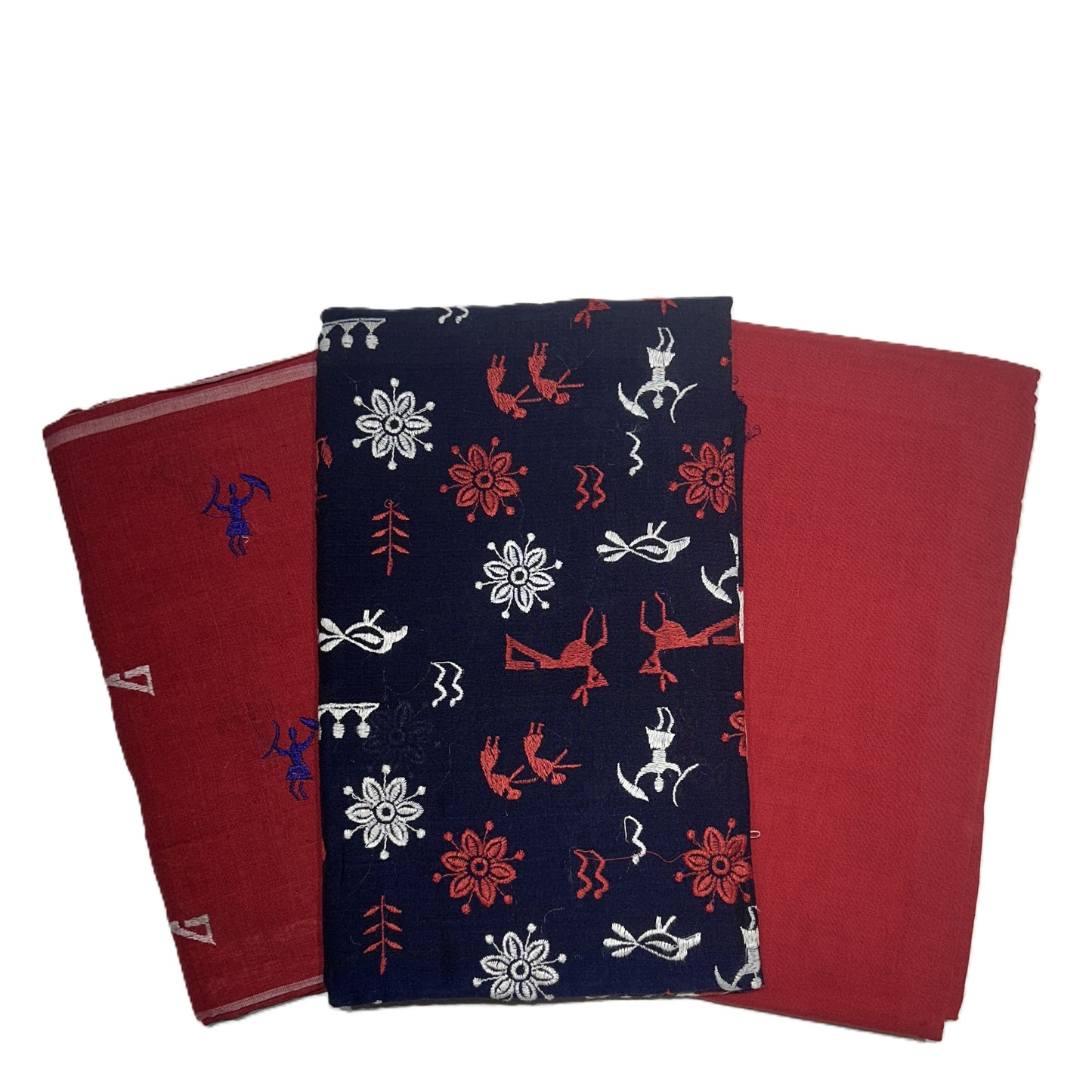 Odisha Handloom Maniabandha Embroidery unstitched dress set for College Girls