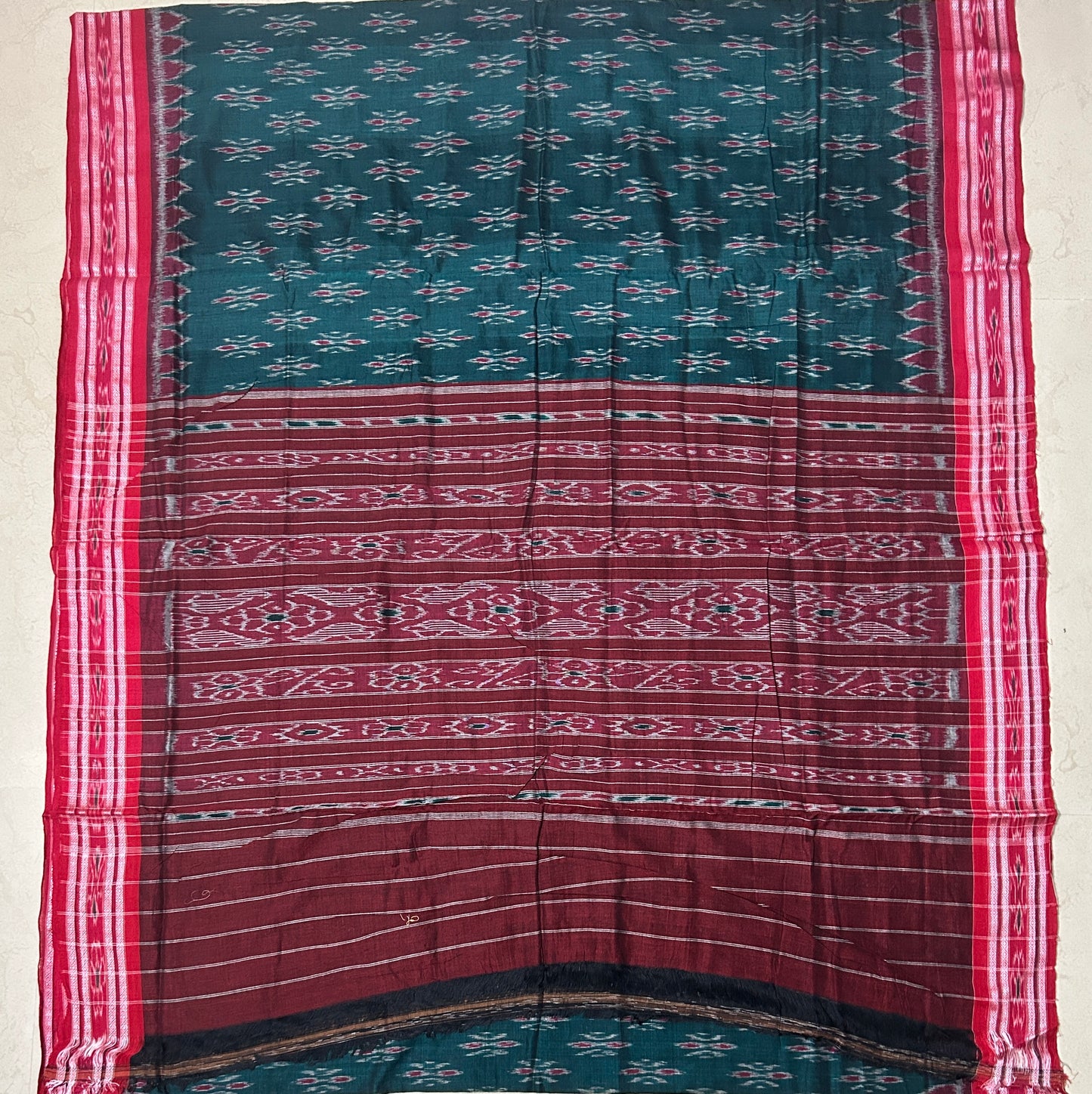 Odisha Handloom Nuapatna Cotton Saree with best thread with bandha design