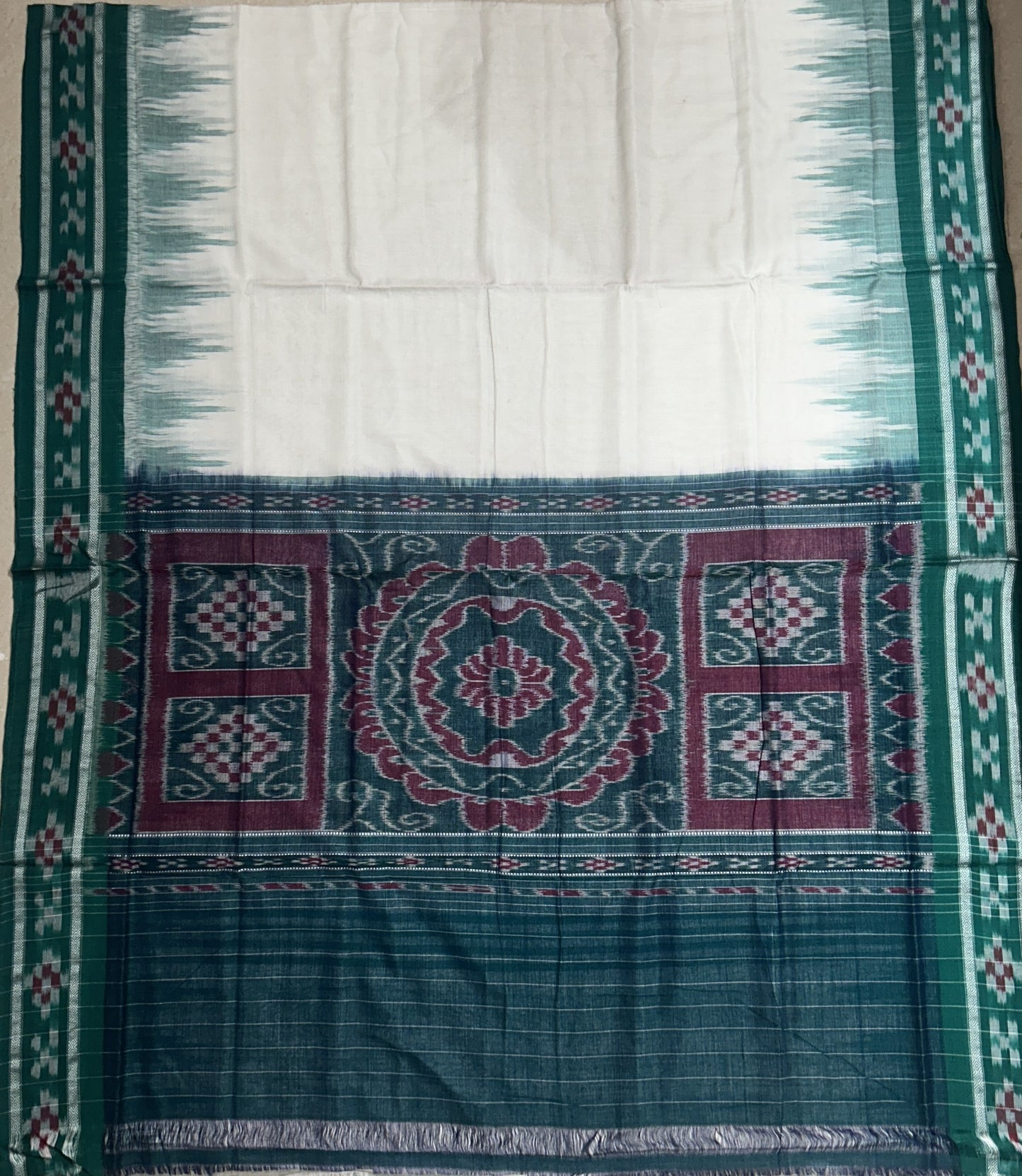 Odisha Handloom Sambalpuri design ikat pasaplli cotton saree