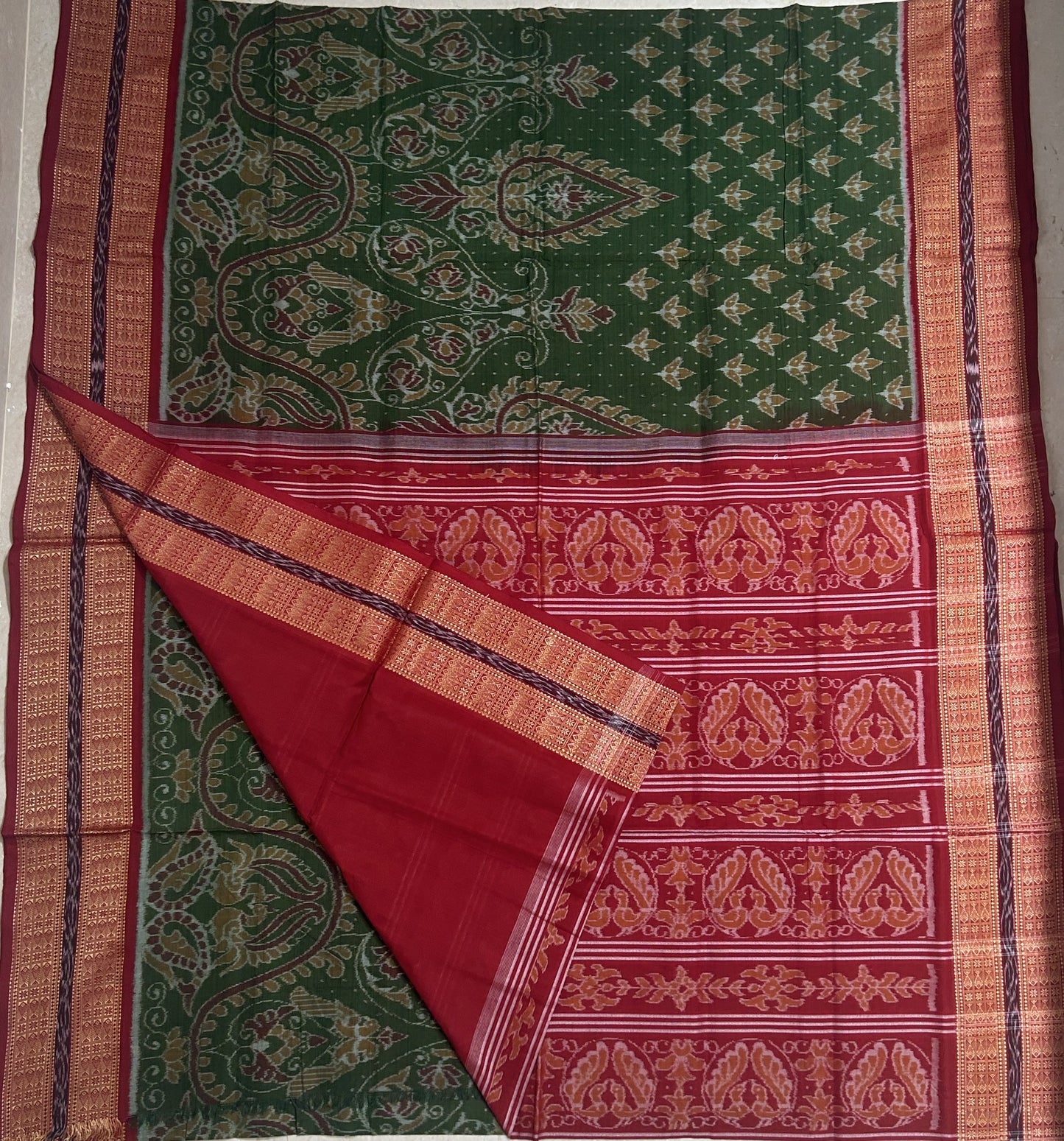 Buy Odisha Handloom Ikat sambalpuri design pure cotton Saree for gifting mother