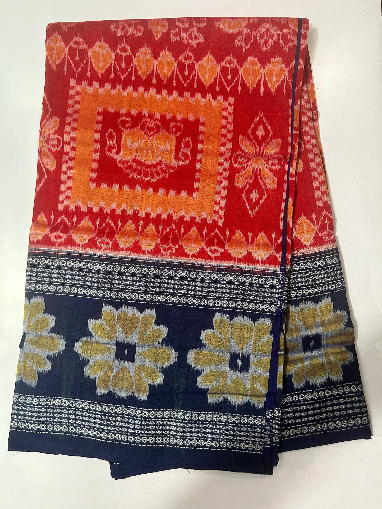 New Style Bargarh Handloom Work Odisha Handmade Bandha Sambalpuri Cotton Saree