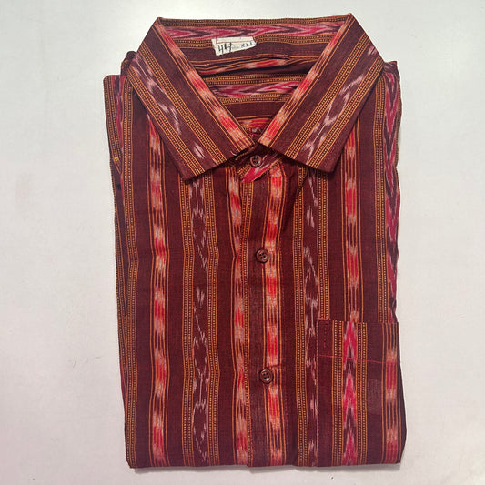 Odisha handloom nuapatna pure cotton half shirt for students