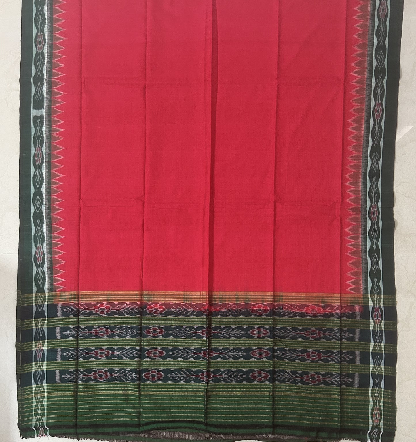 Odisha Handloom Nuapatna Ikat Cotton Dupatta - Traditional Cotton Weave