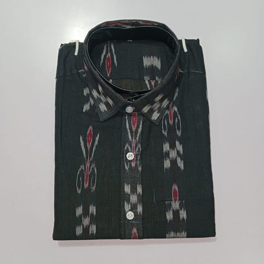 Odisha Handloom Traditinal design sambalpuri half cotton shirt