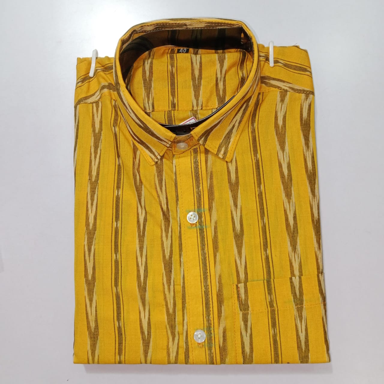 Odisha Ikat fabrics made handloom handwoven readymade cotton half shirt for students