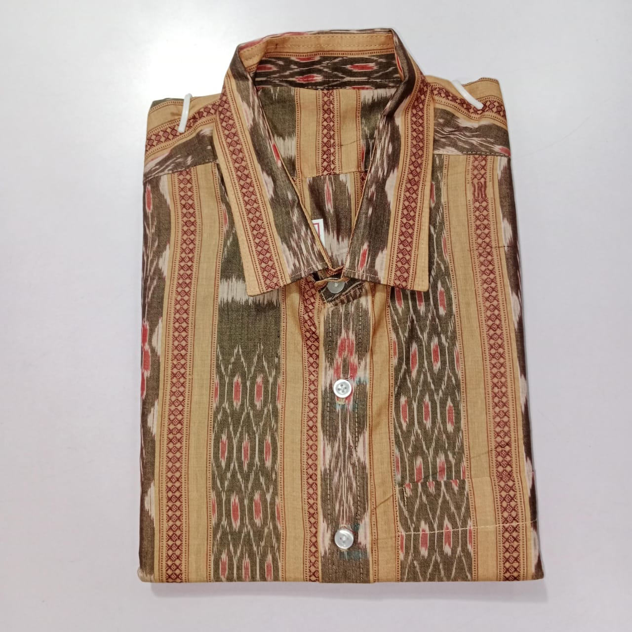 Odisha Handloom bandha design pure cotton maniabandha half shirt