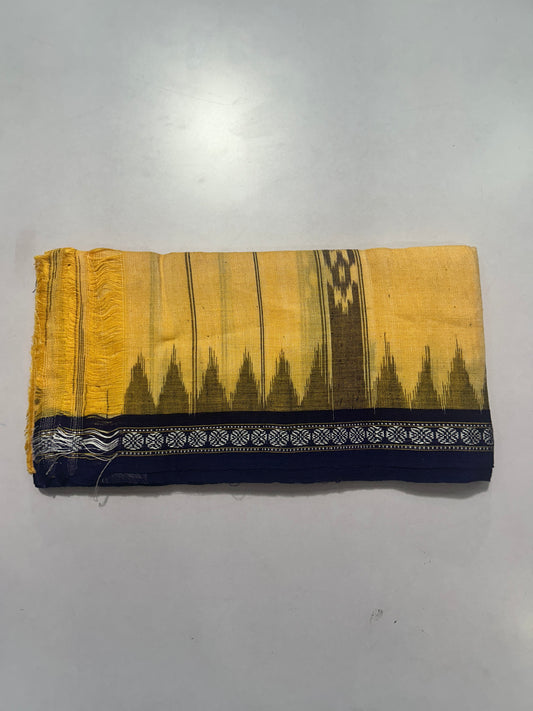 Buy Odisha Handloom Pure Cotton Sambalpuri design temple border Gamcha | Shop towel Now