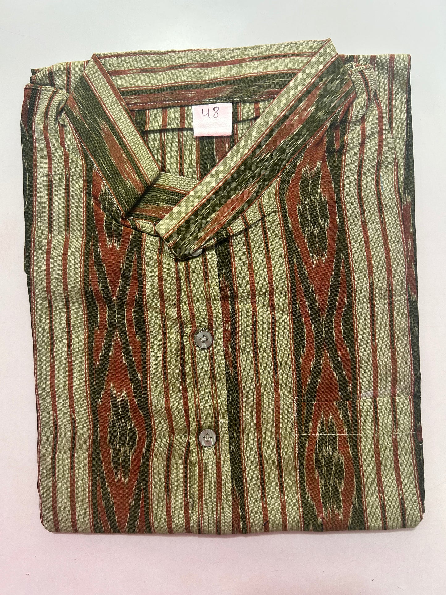 Odisha Handloom Pure Cotton Sambalpuri Half Kurta for Men