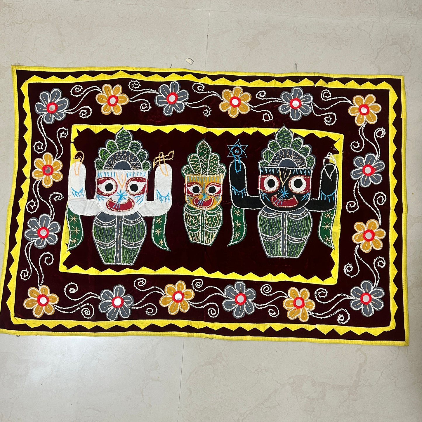 Pipili Designer Odisha handicraft Applique work chandua for home
