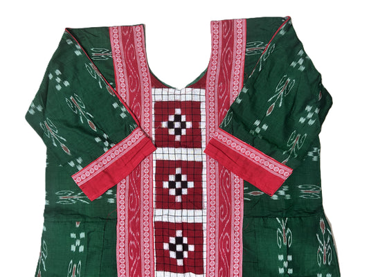 Odisha handloom Pure Sambalpuri Cotton Anarkali Kurti for Women