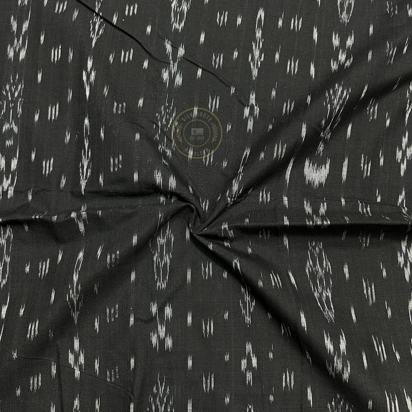 Odisha Handloom Nuapatna Ikkat Cotton Black Fabric for women's casual wear