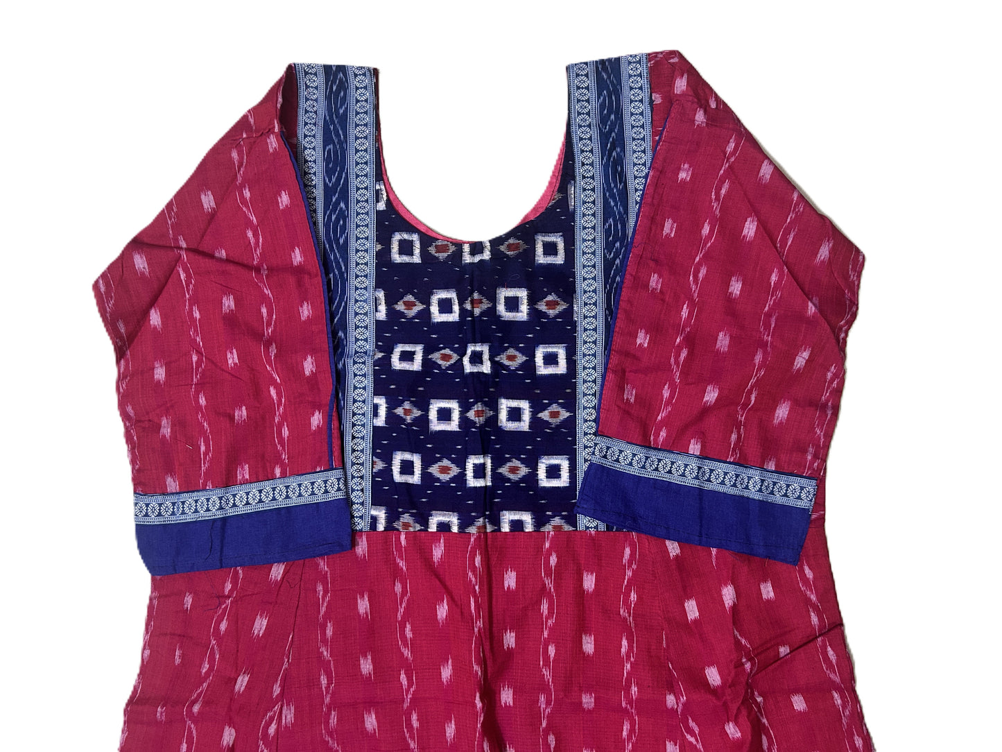 Buy Ikat Design sambalpuri Pure Cotton New Design Anarkali long Kurti for Girls