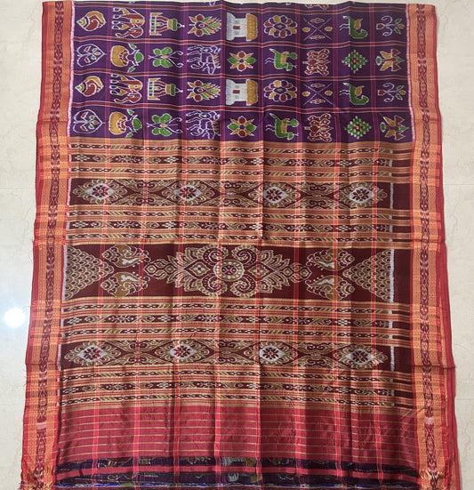Odisha Silk Saree | Pure Handloom Ikat nabakothi khandua new motifs design sari