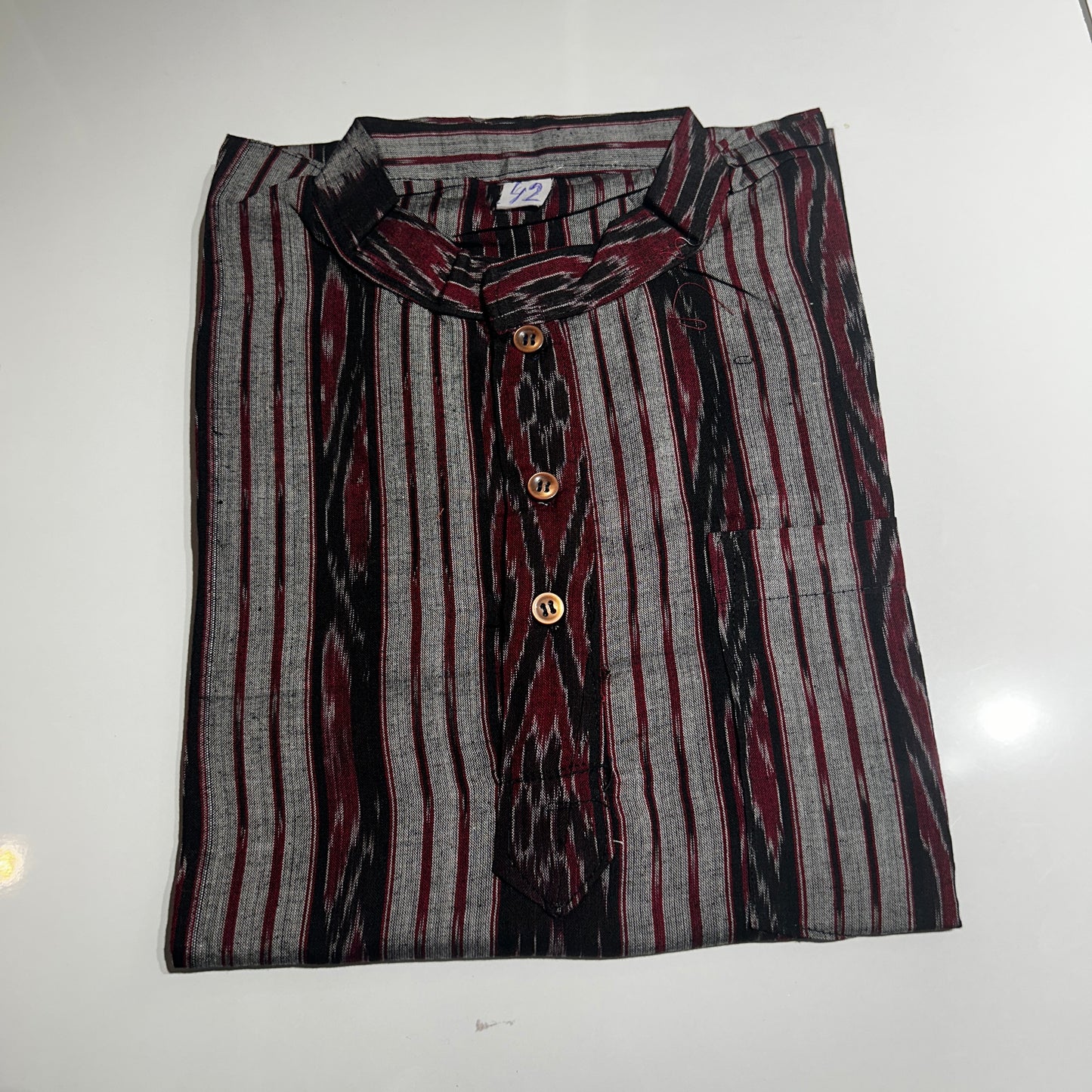 Odisha Handloom Nuapatna weave cotton Short kurta for men