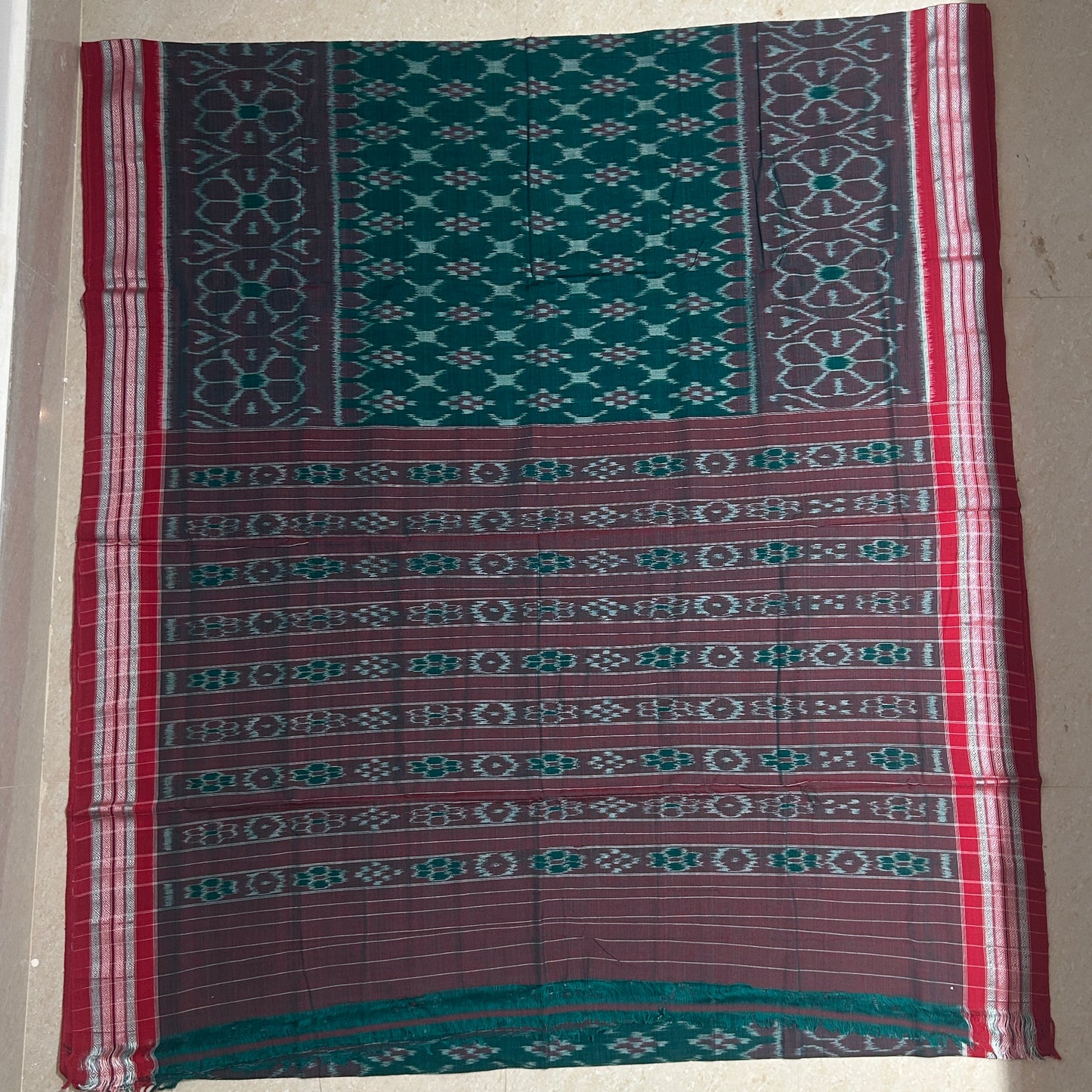 Special Design Odisha Handloom Maniabandha Cotton ikat Women's Saree