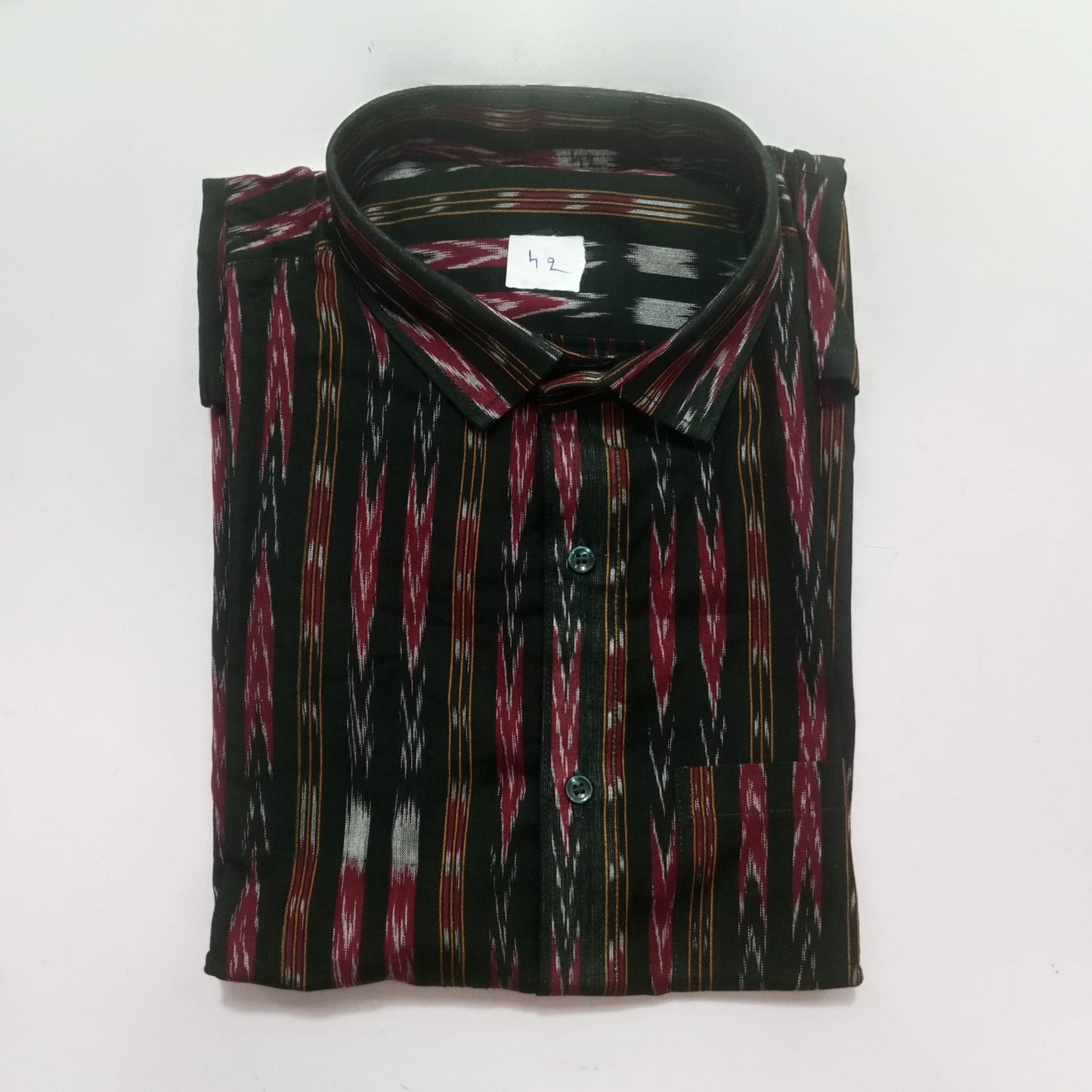 Buy Odisha Handloom cotton Nuapatna ikat design half shirt for boys | Online Shopping
