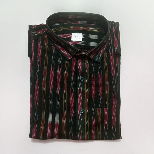 Buy Odisha Handloom cotton Nuapatna ikat design half shirt for boys | Online Shopping