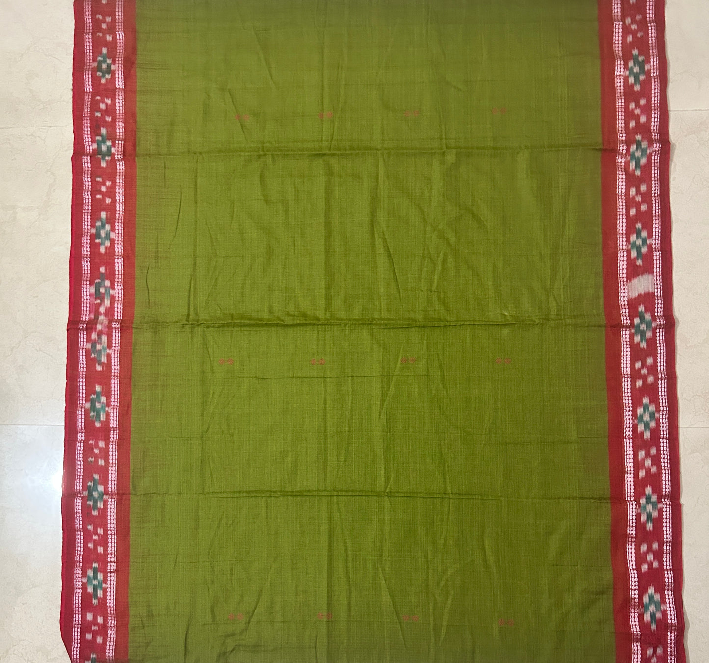 Odisha handloom cotton plain body single color pasapalli border ikt saree