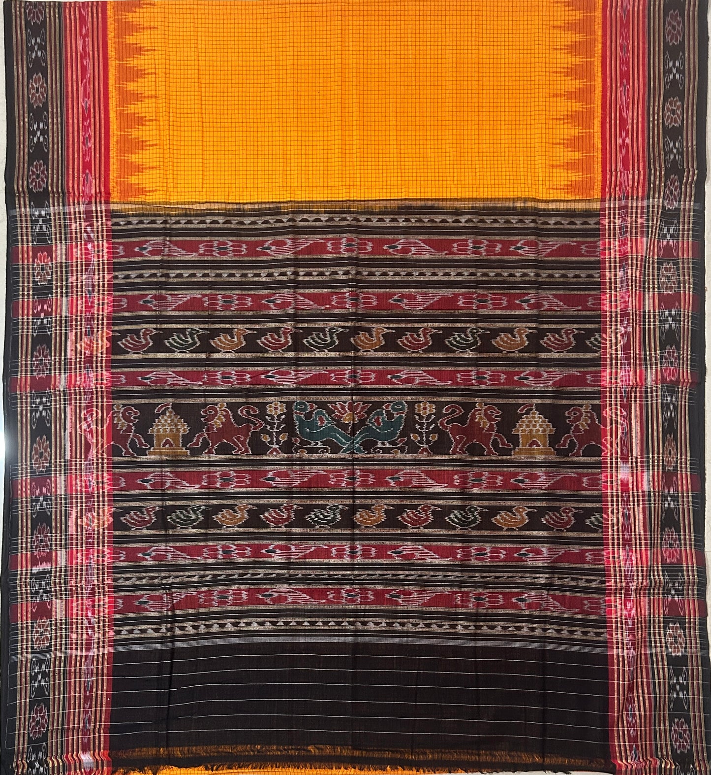 Odisha handloom Bomkai motifs sambalpuri cotton saree