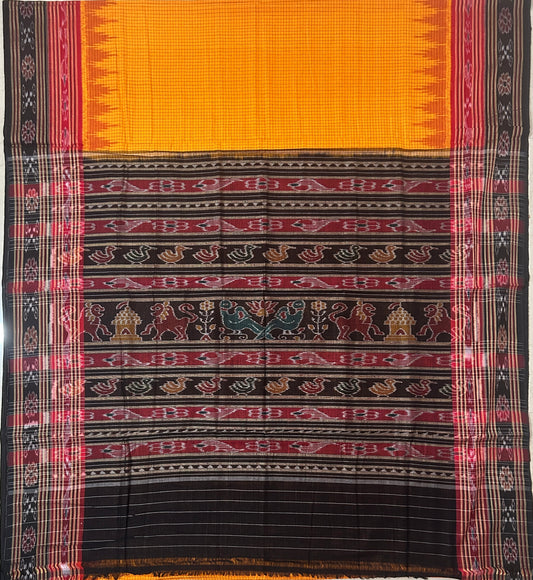 Odisha handloom Bomkai motifs sambalpuri cotton saree