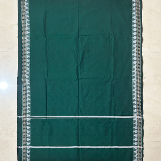 Odisha Handloom Plain Single Color Temple Border Sambalpuri Dupatta for Girls