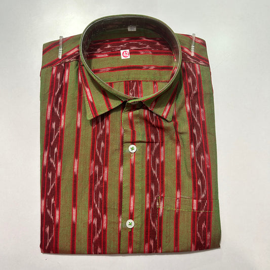 Odisha cotton handloom maniabandha men half shirt for casual wear