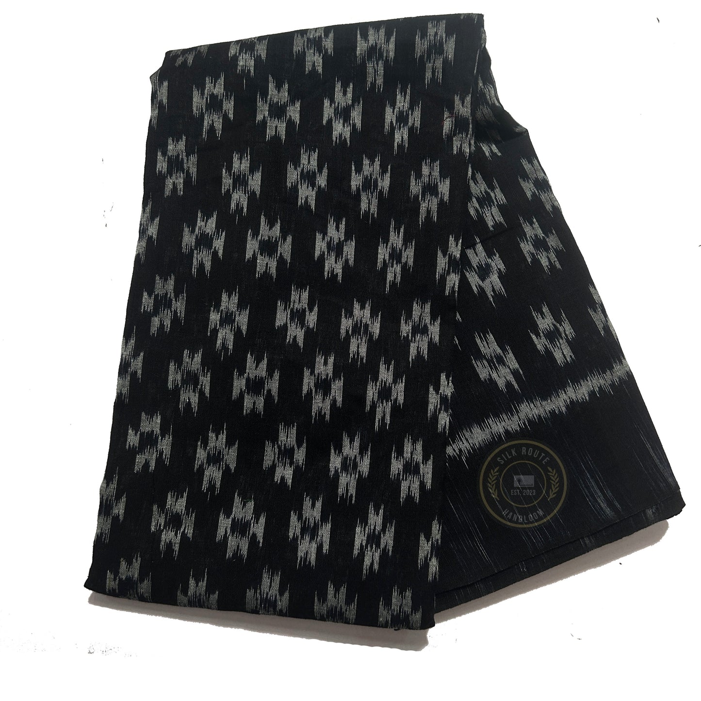 Odisha Handloom Sambalpuri Small Pasapalli Cotton Black Fabric