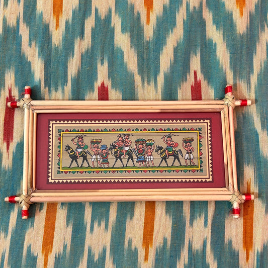 Odisha Handicraft Patachitra design framed artwork painting for wall hanging