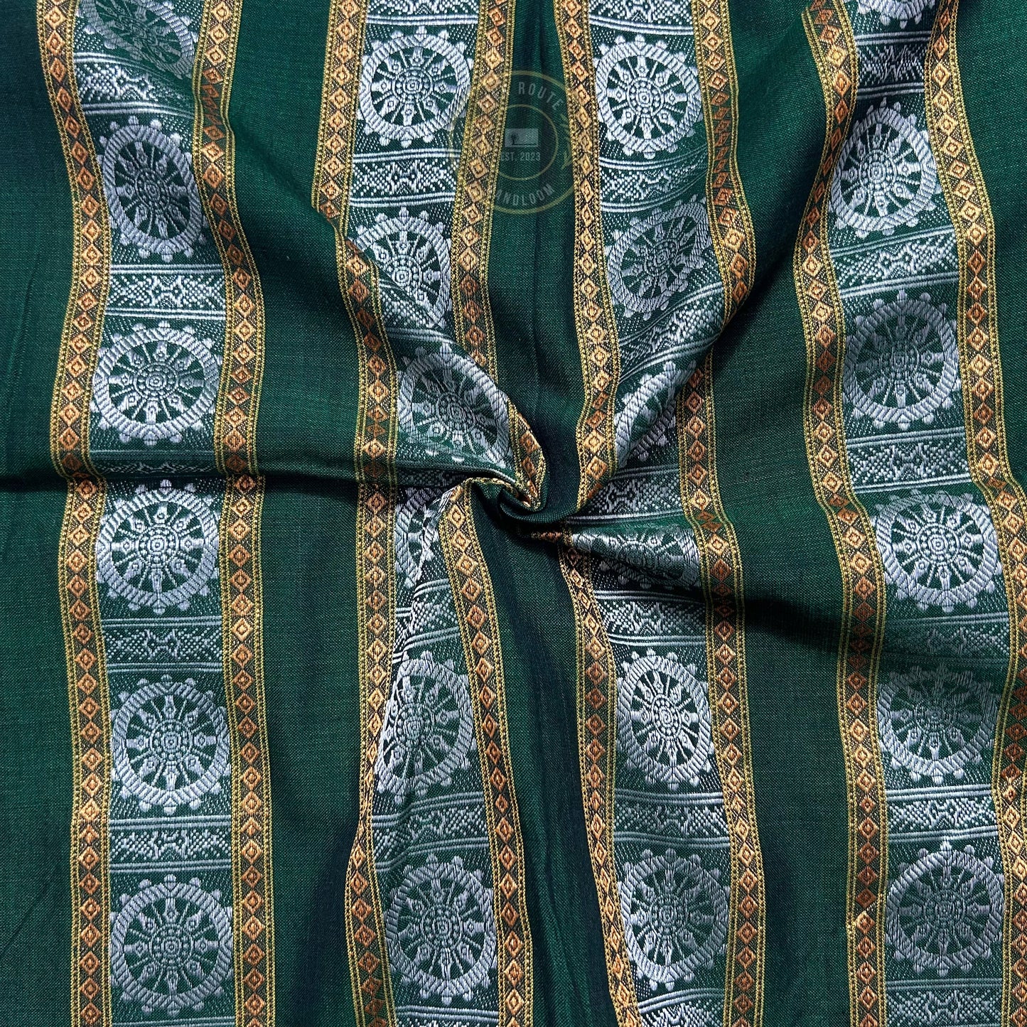 Buy Odisha Handloom Cotton Konark Chakara design low cost nuapatna fabric