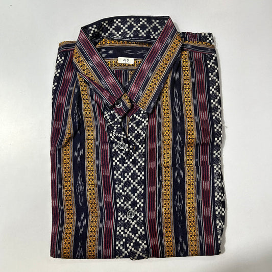 Odisha Handloom Nuapatna cotton Ikat Half Shirt for Men | Best for Summer weather
