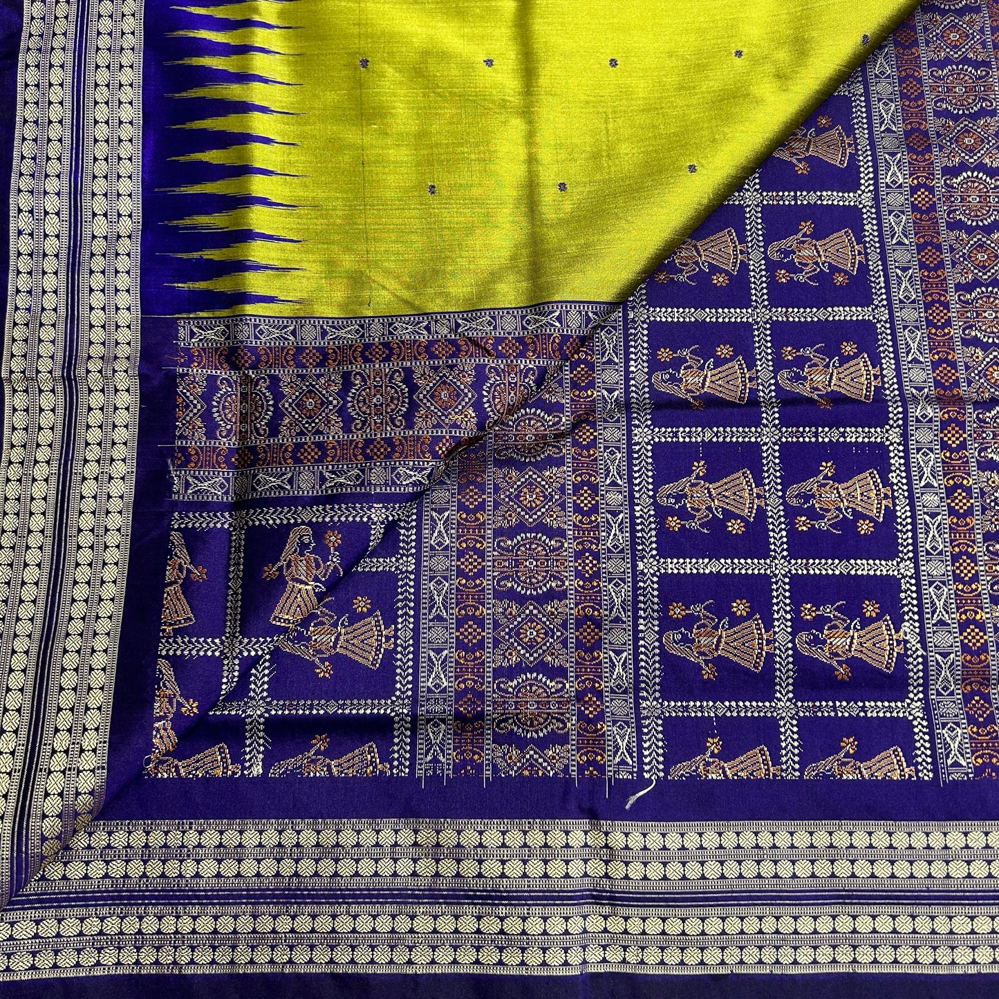 Odisha Sambalpuri Bomkai Silk Handloom Saree for Women for Party wear