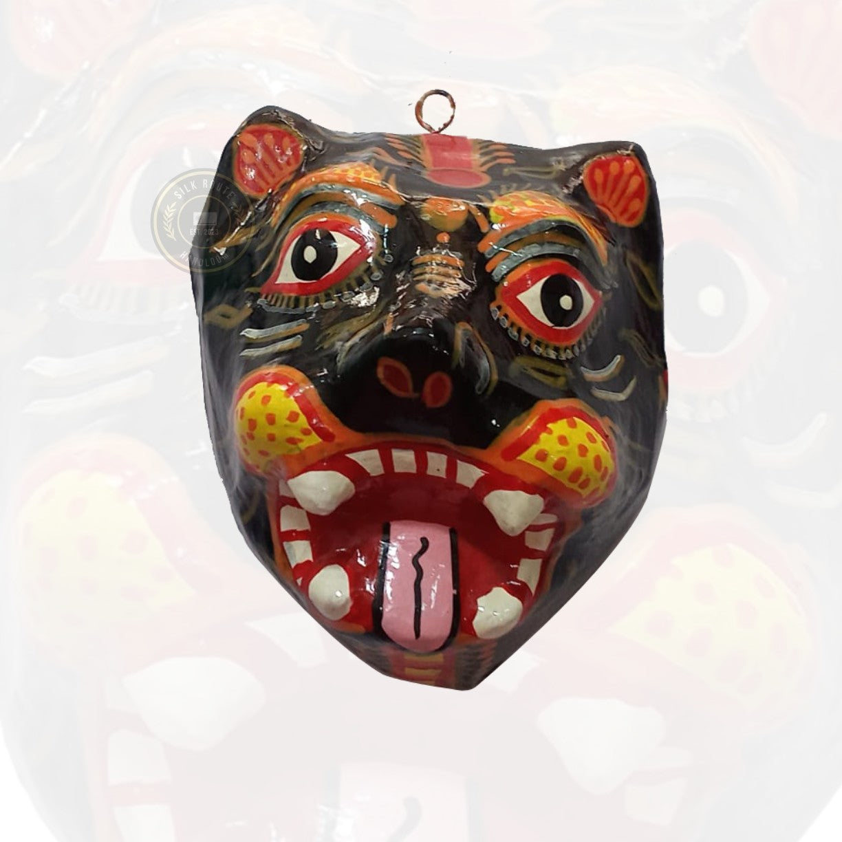 Add a bold touch to your home décor—buy this beautifully hand-painted handicraft tiger wall hanging from Odisha.