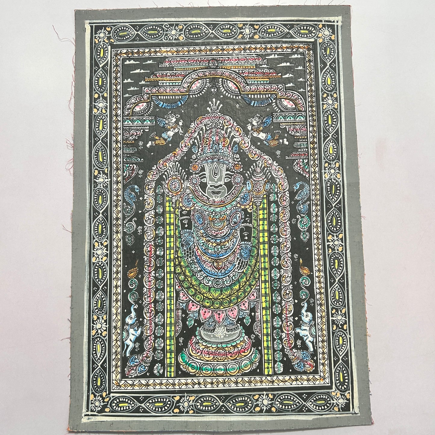 Odisha handicraft famous patachitra hand painting of Lord of Universe from raghurajpur Puri
