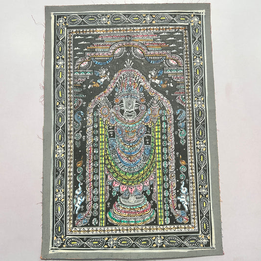 Odisha handicraft famous patachitra hand painting of Lord of Universe from raghurajpur Puri