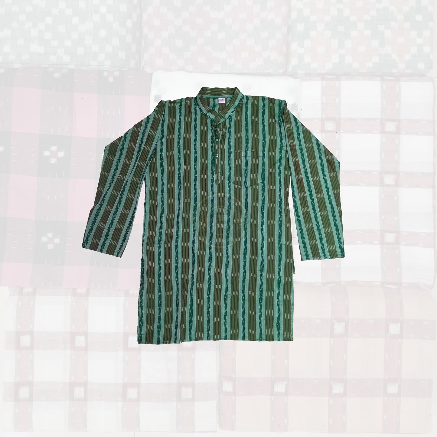 Odisha handloom pure cotton sambalpuri men's dhila long kurta for casual wear