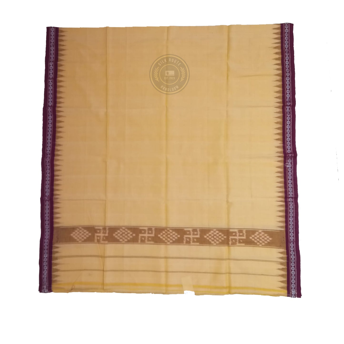 Traditional Odisha Sambalpuri ikat cotton handloom towel Gamucha for men for puja and daily use.
