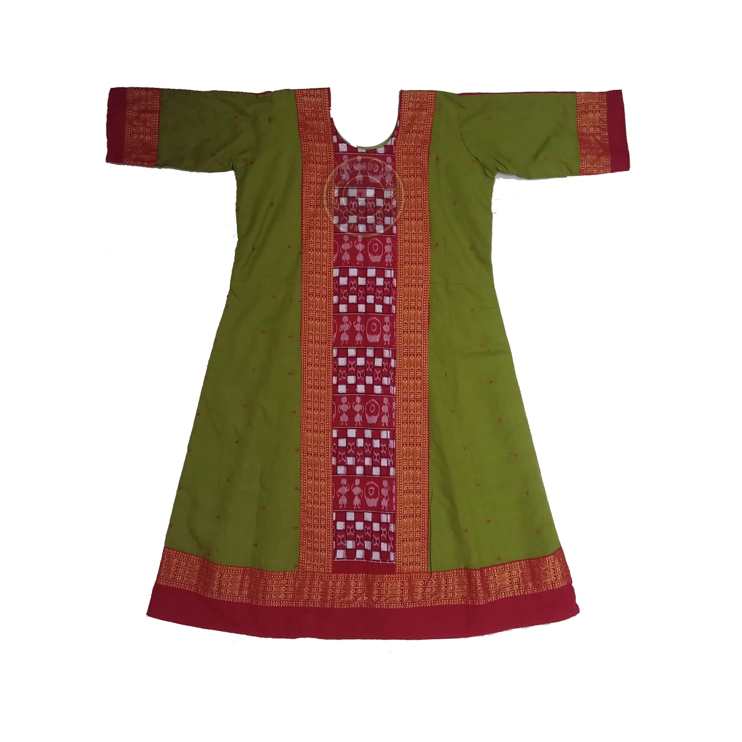 Odisha Sambalpuri handloom cotton long kurti for women for traditional and cultural events