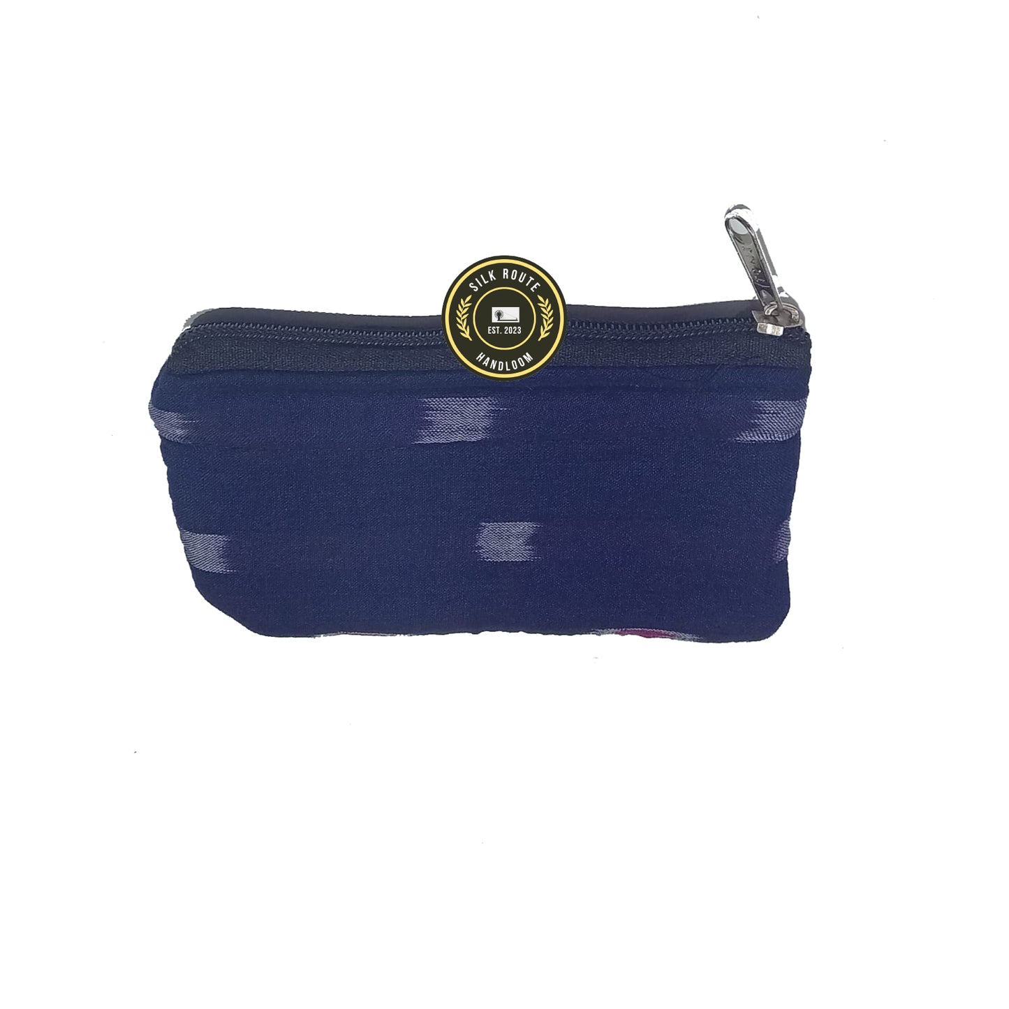 Handcrafted Cotton Zipper Purse with Cultural Print for Women