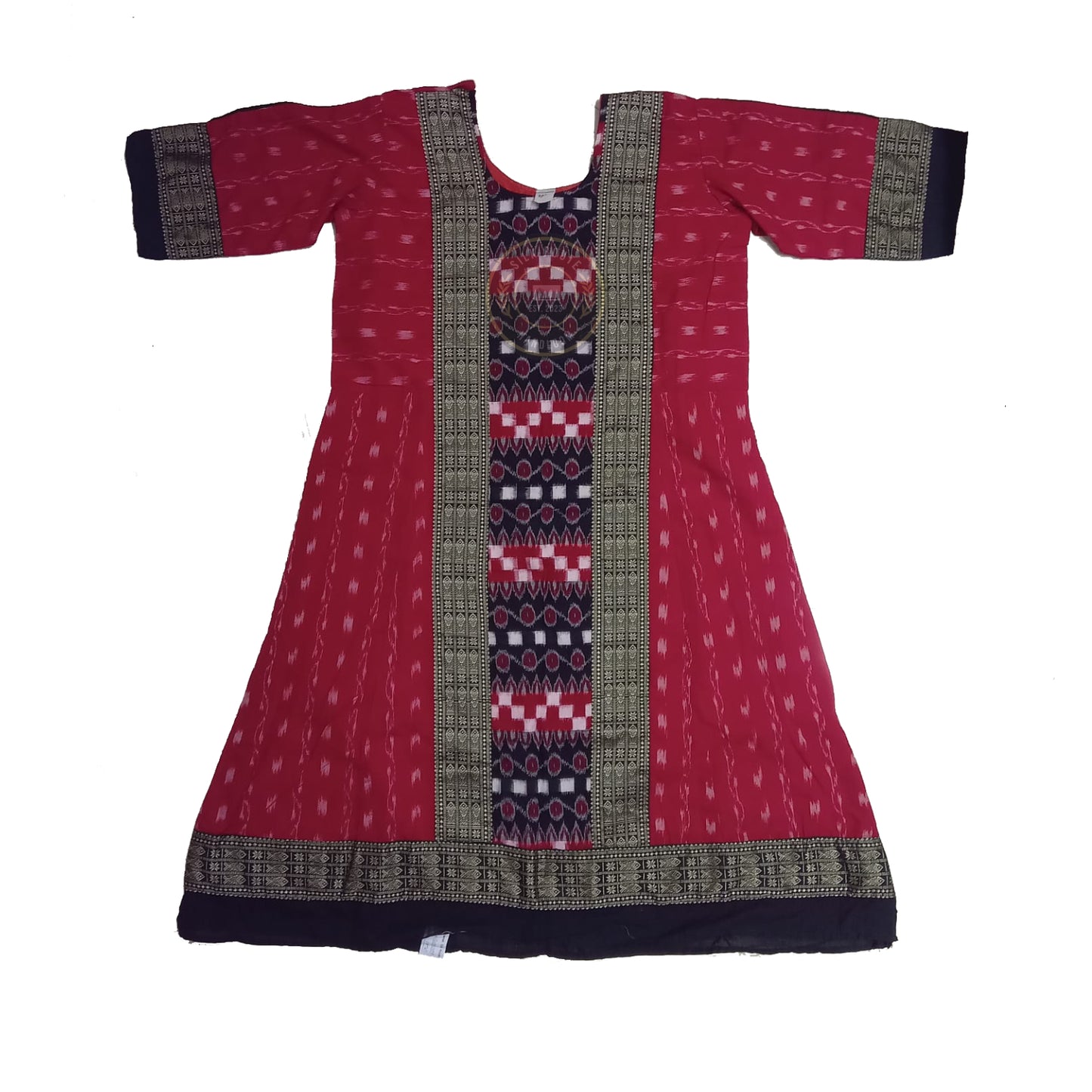 Odisha handloom Sambalpuri cotton long kurti for girl with ethnic design at affordable price