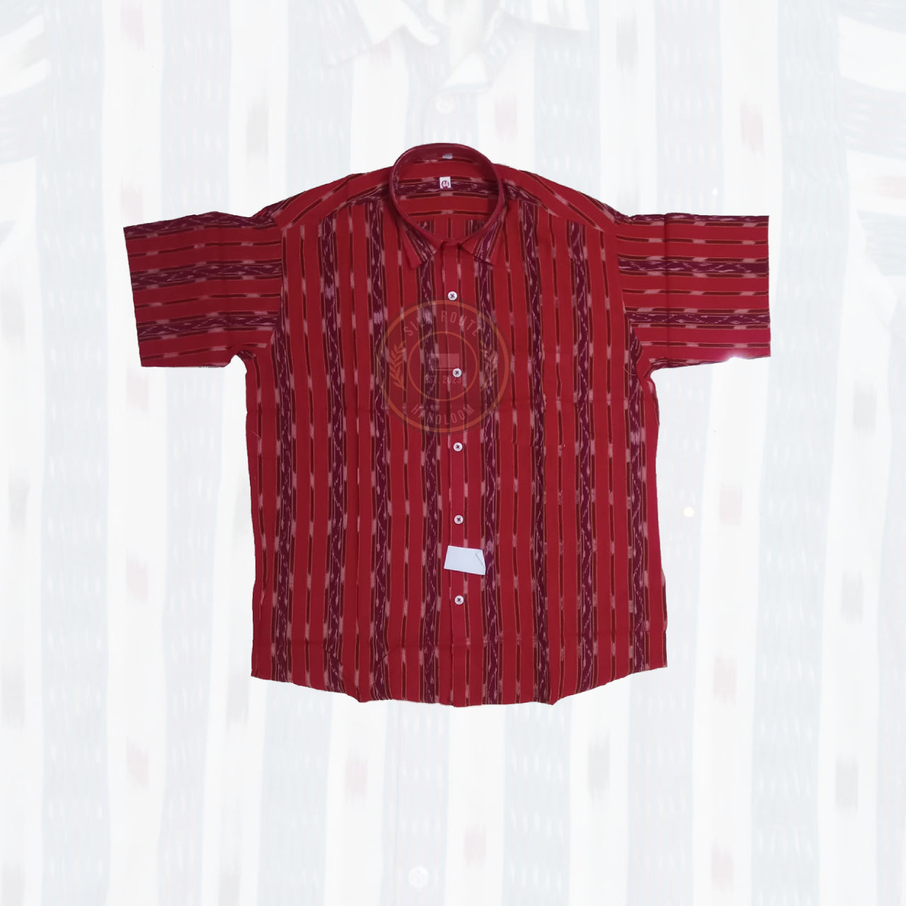 Affordable Odisha Sambalpuri ikat handloom cotton half shirt for men.