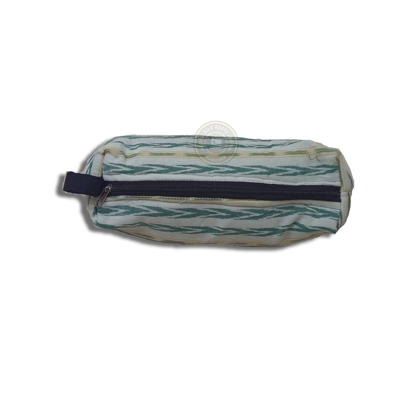 Buy Odisha handloom ikat pure cotton handmade zipper pouch for travel and daily use.