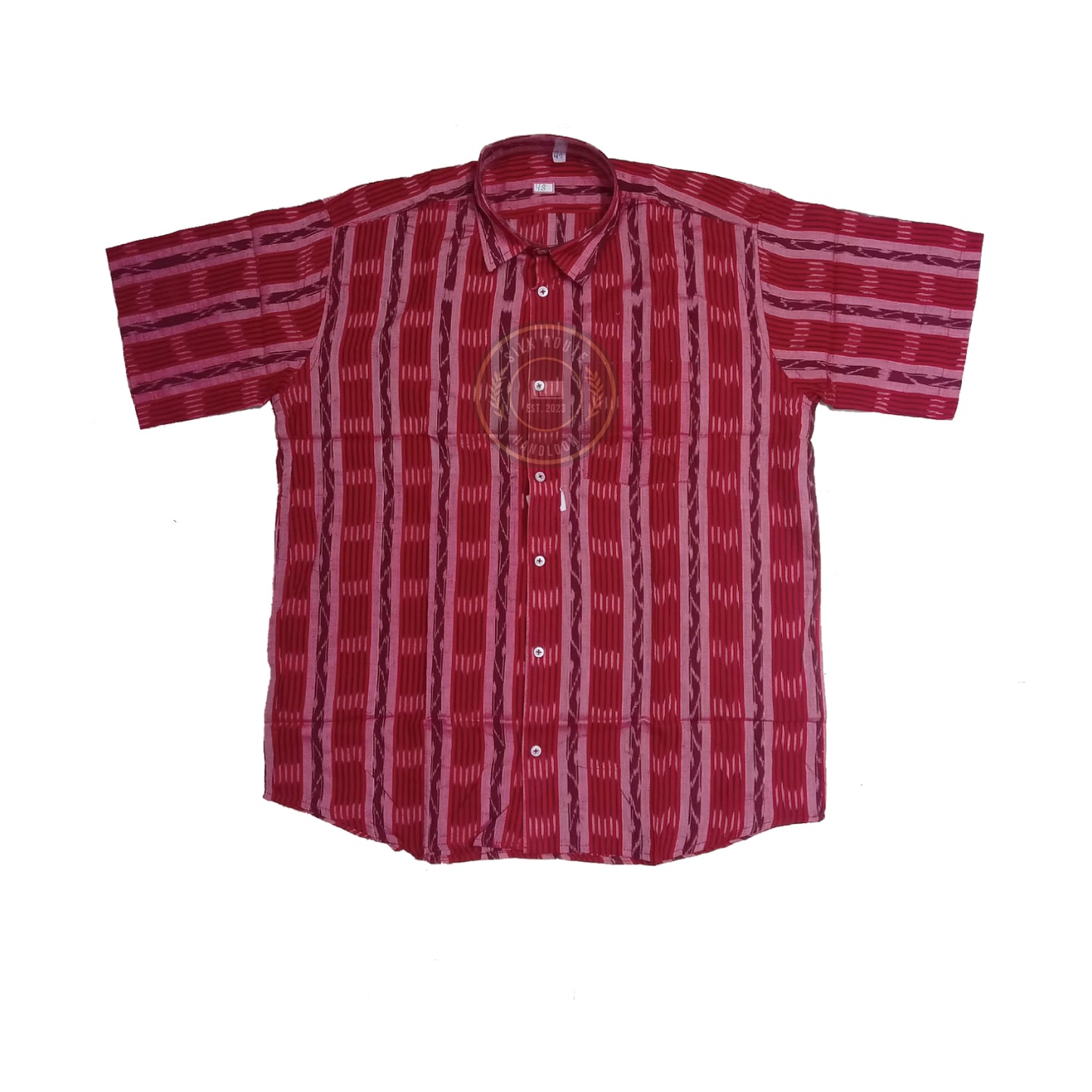 Classic Odisha Sambalpuri ikat handloom cotton half shirt for men