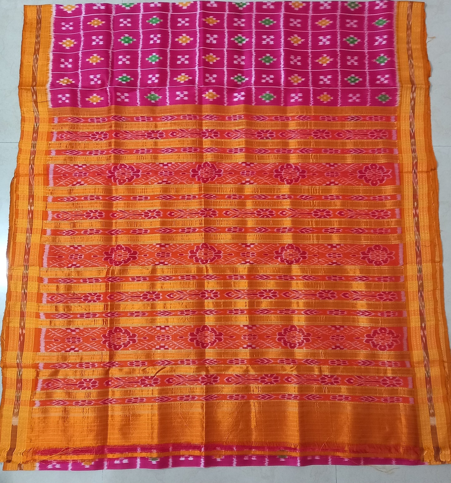 Odisha Handloom Jhoti motif design Nuapatna Weave Ikat Silk Saree for Parties