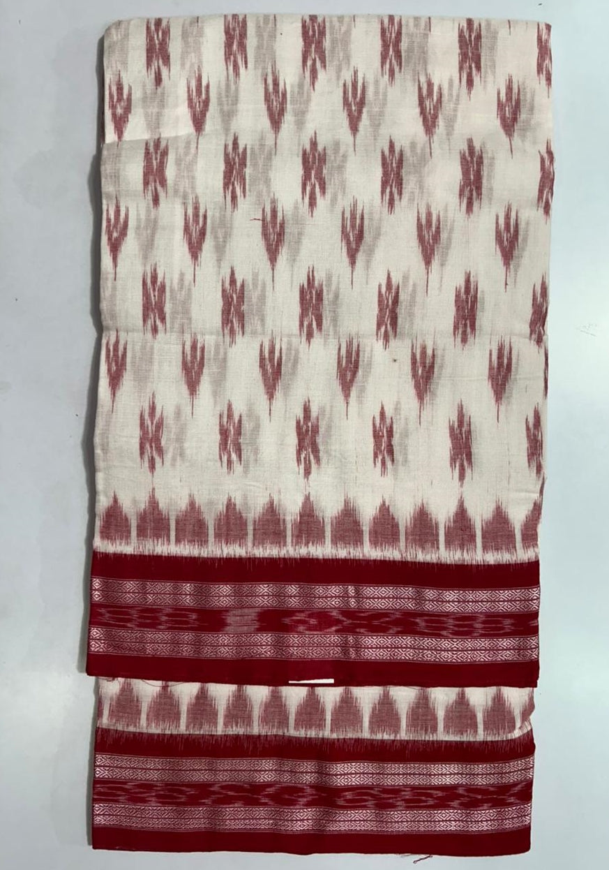 Odisha Ikkat Cotton Nuapatna Famous handloom Saree with special motifs