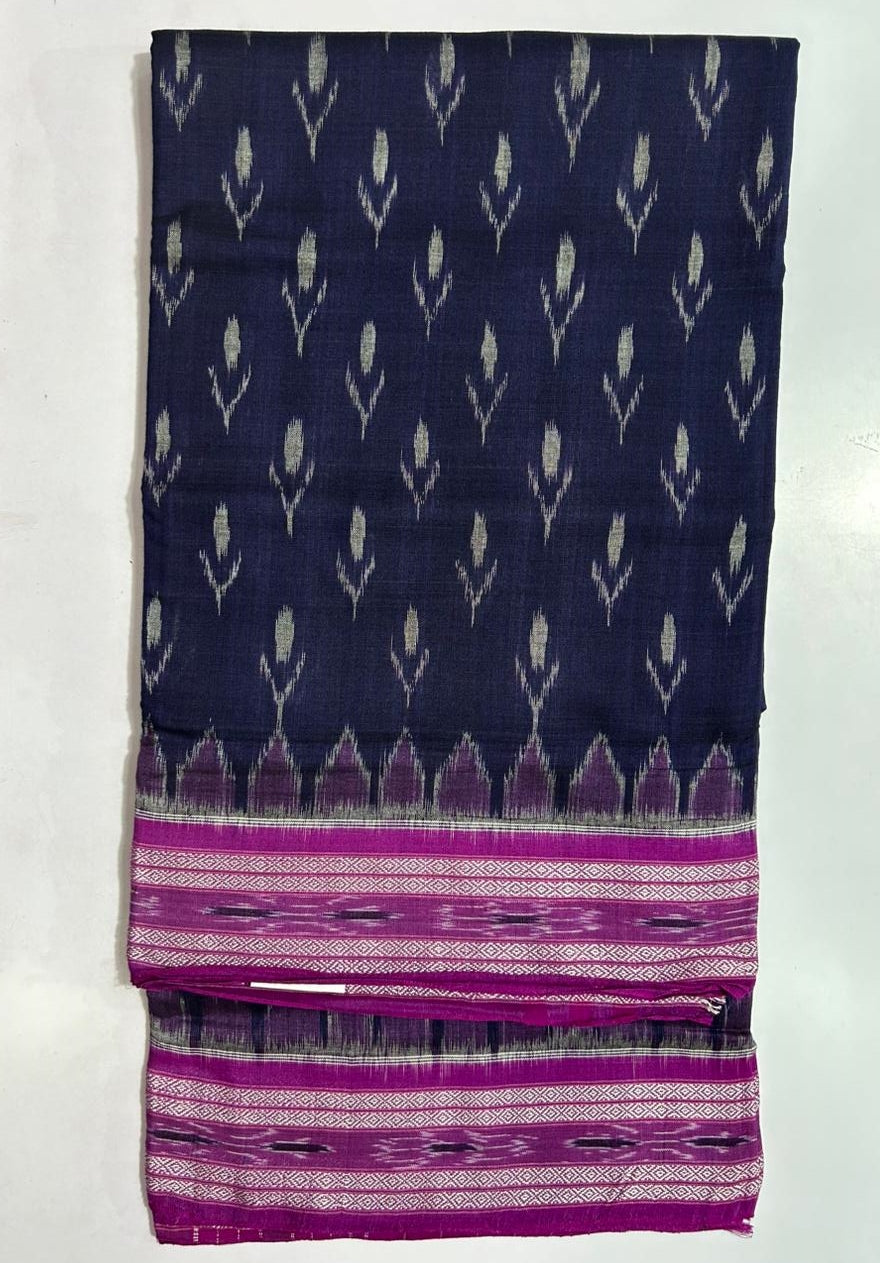 Odisha handloom nuapatna bandha multi color Pure organic cotton saree