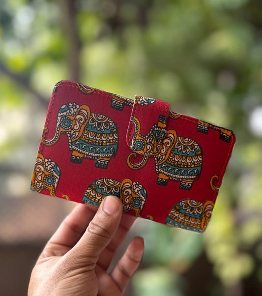 Rajasthan handicraft Beautiful hand block Printed fabric double side pocket 4 card holder
