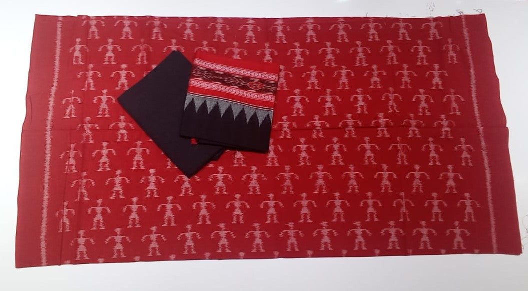 Buy Nuapatna Handloom Bandha Cotton Unstitched odisha Dress Set for Casual Office Wear