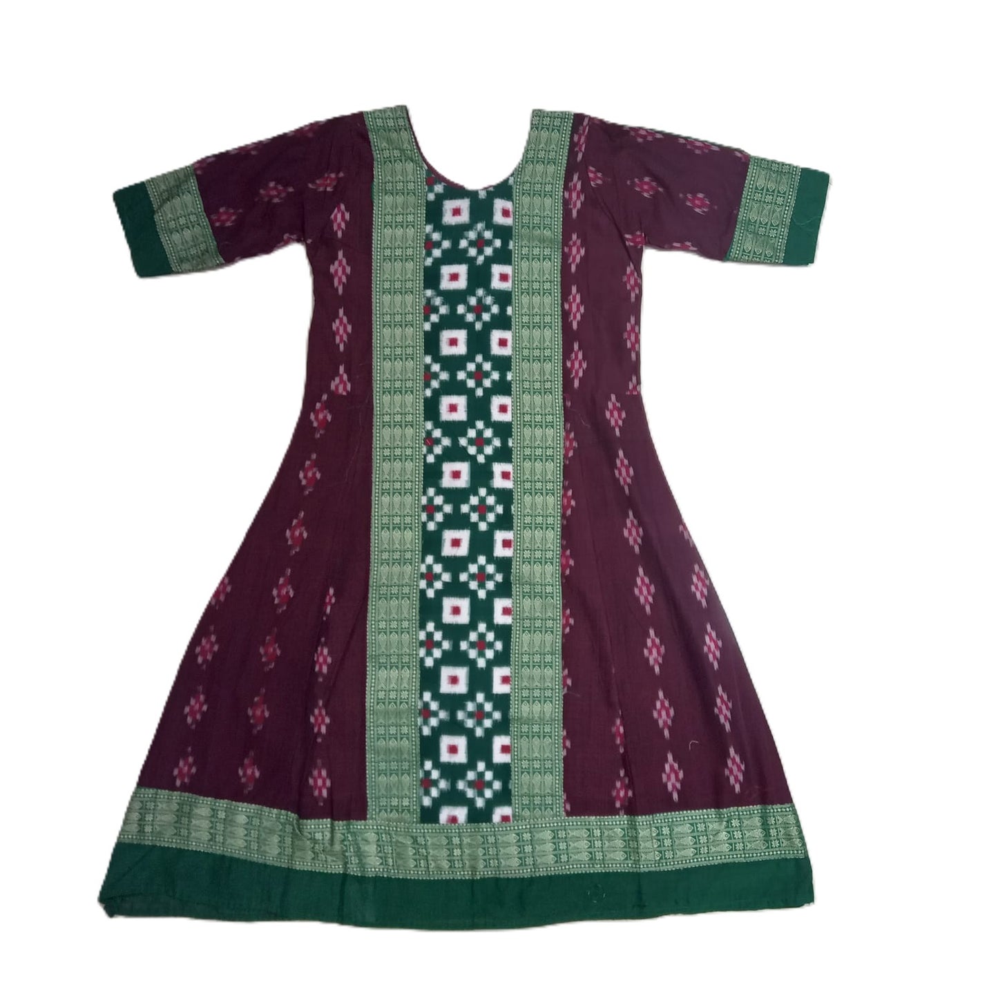 Buy Sambalpuri Readymade Anarkali Kurti | Odisha Handloom Cotton Ladies Kurti