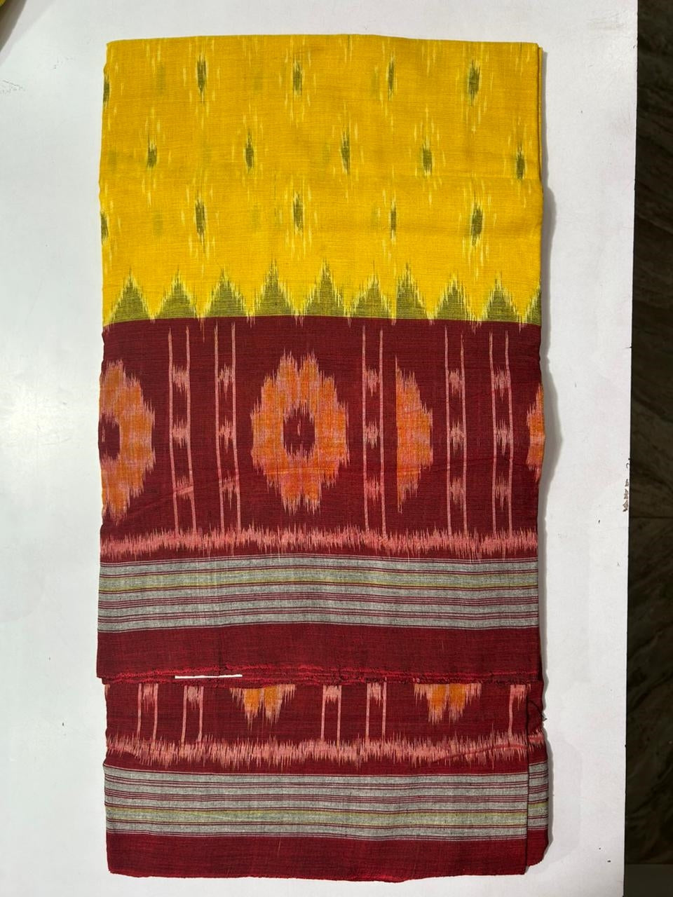 Odisha Sambalpuri Plain Design pasaplli border pure cotton handloom saree